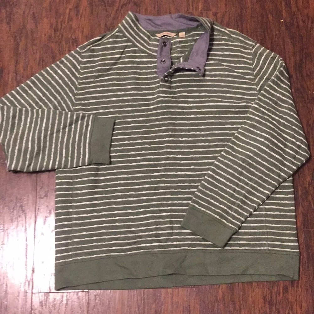 Green and white sweater
